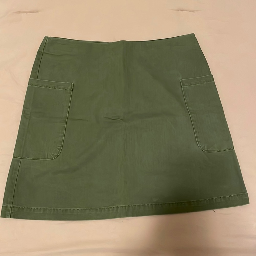 Army green skirt